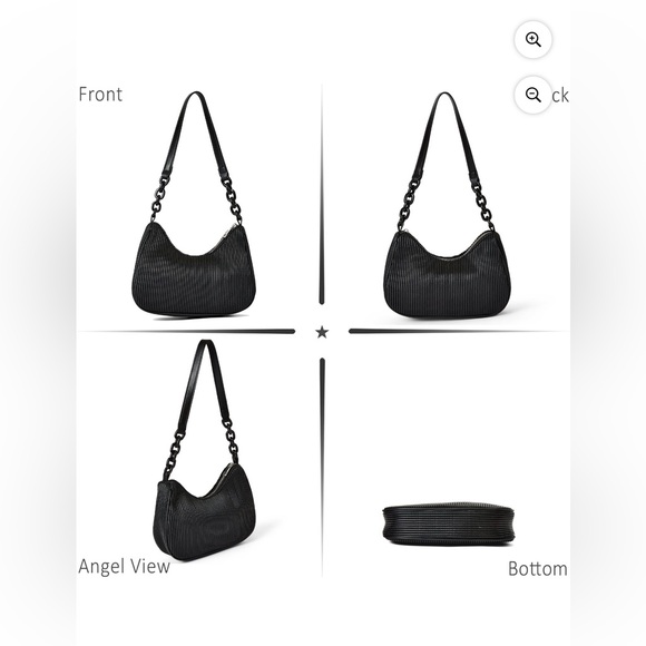 LIKE DREAMS Women Teens Vintage Shoulder Bag Black - Picture 4 of 7